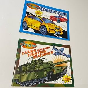 Lot of 2 How To Draw Tanks And Other Fighting Machines/ Concept Cars Paperback